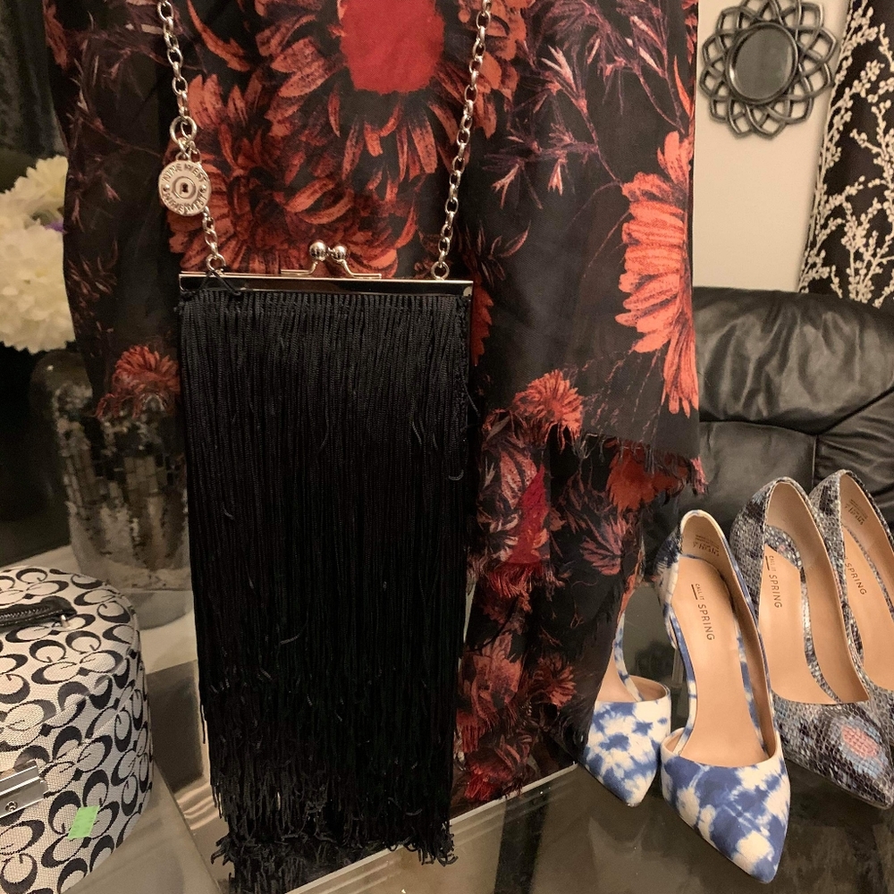 Nine West tasseled evening bag